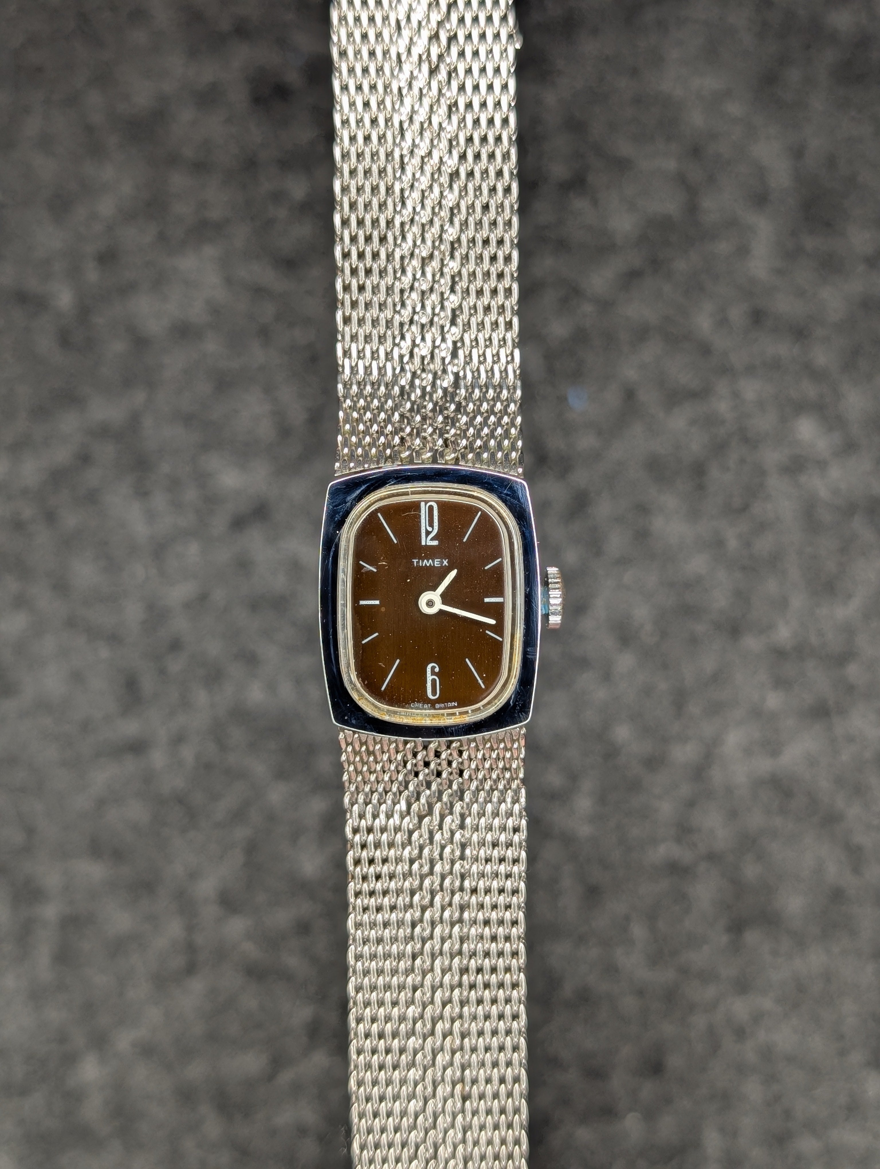 1970's Timex Maroon Dial - Manual Wind