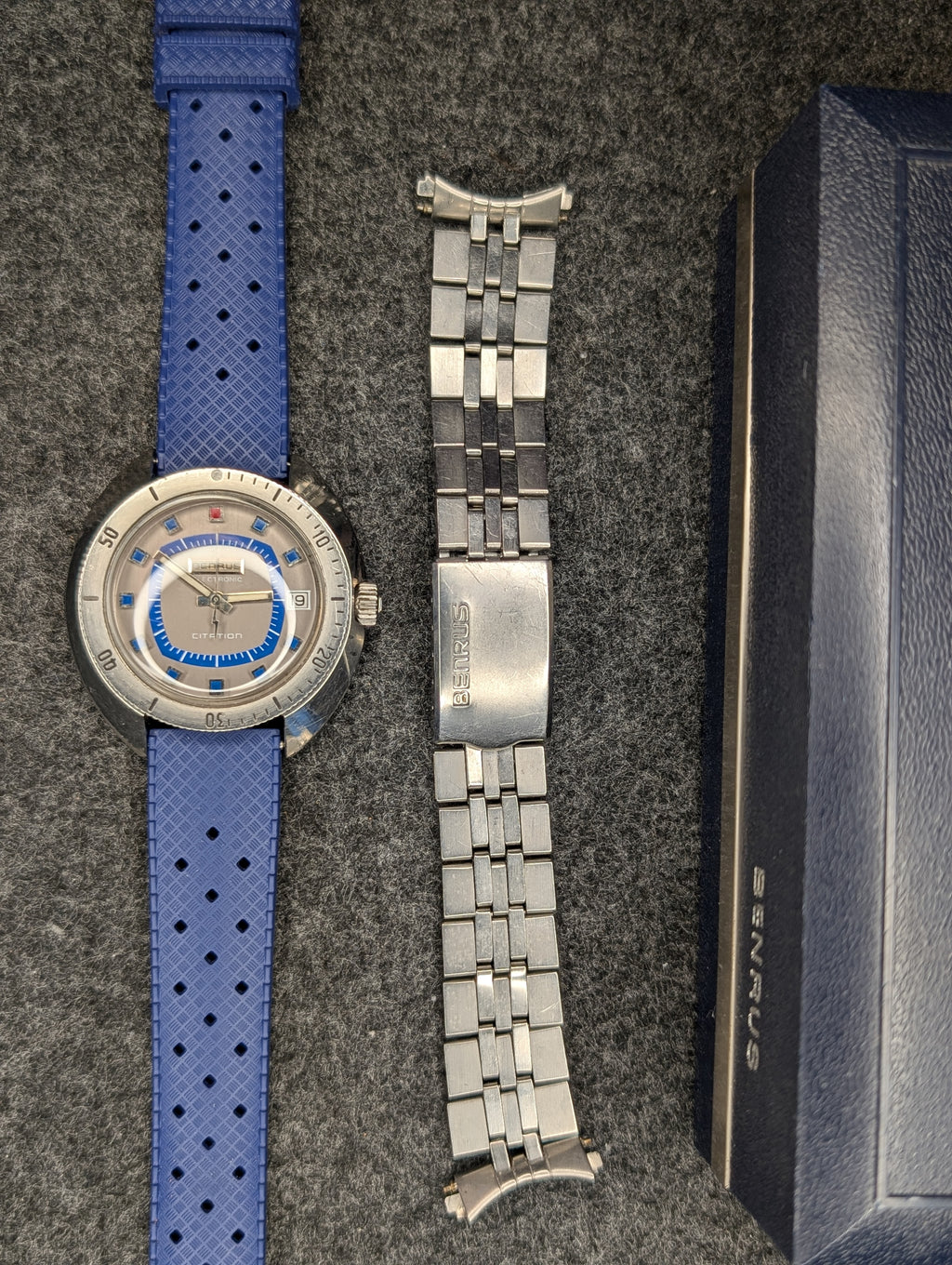 1970's Benrus Citation Diver (Original Band and Original Box) - Electronic