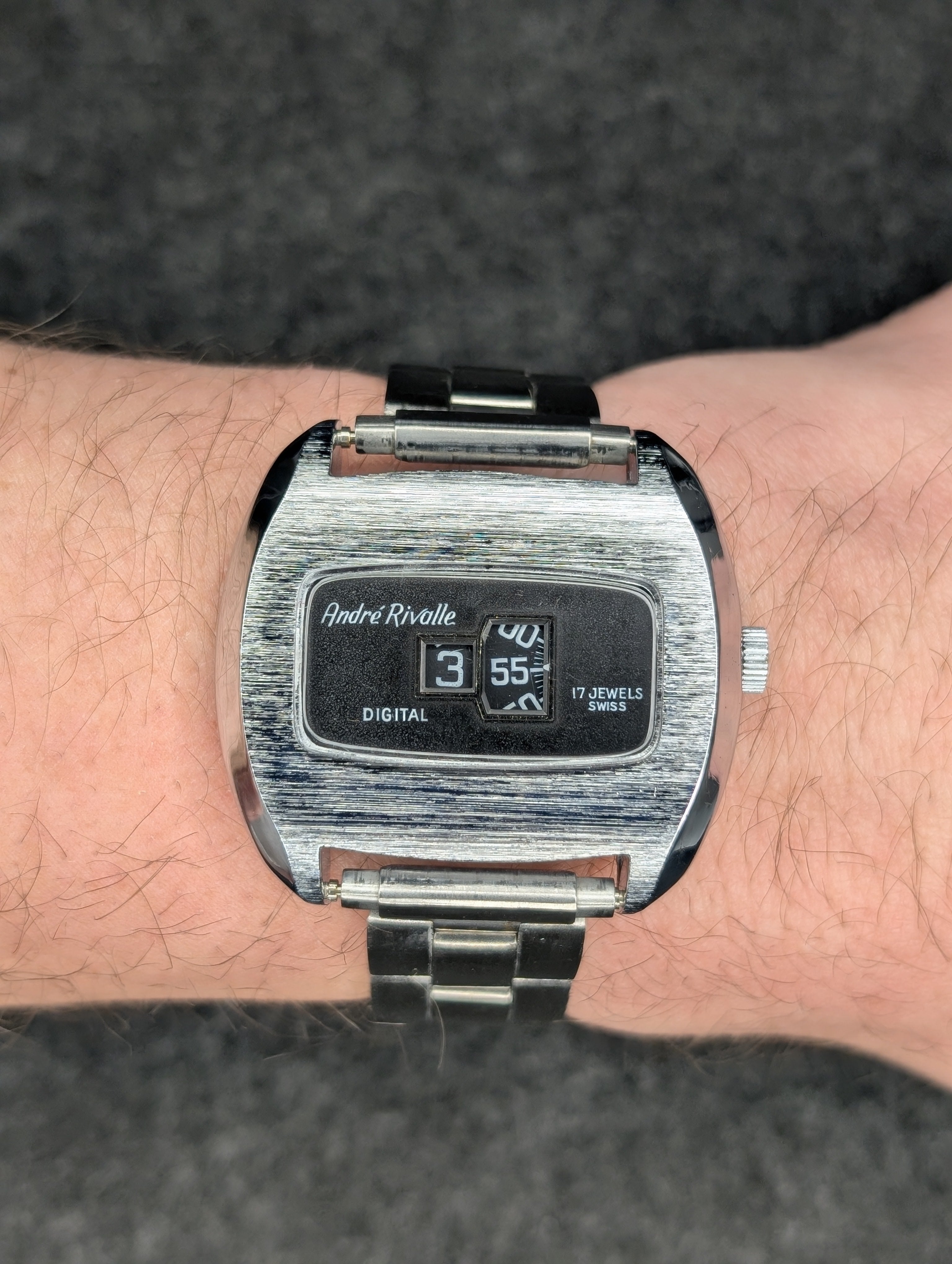 1970's Andre Rivalle Jump Hour - Manual Wind