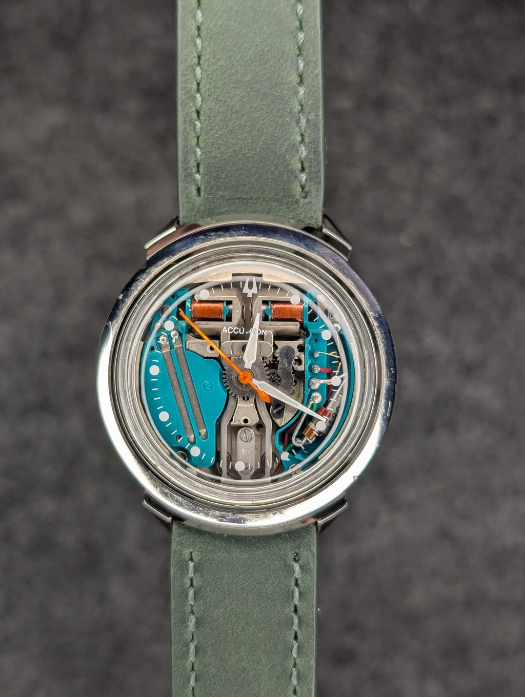 1963 Bulova 214 Accutron Spaceview "C" (Orange Seconds)