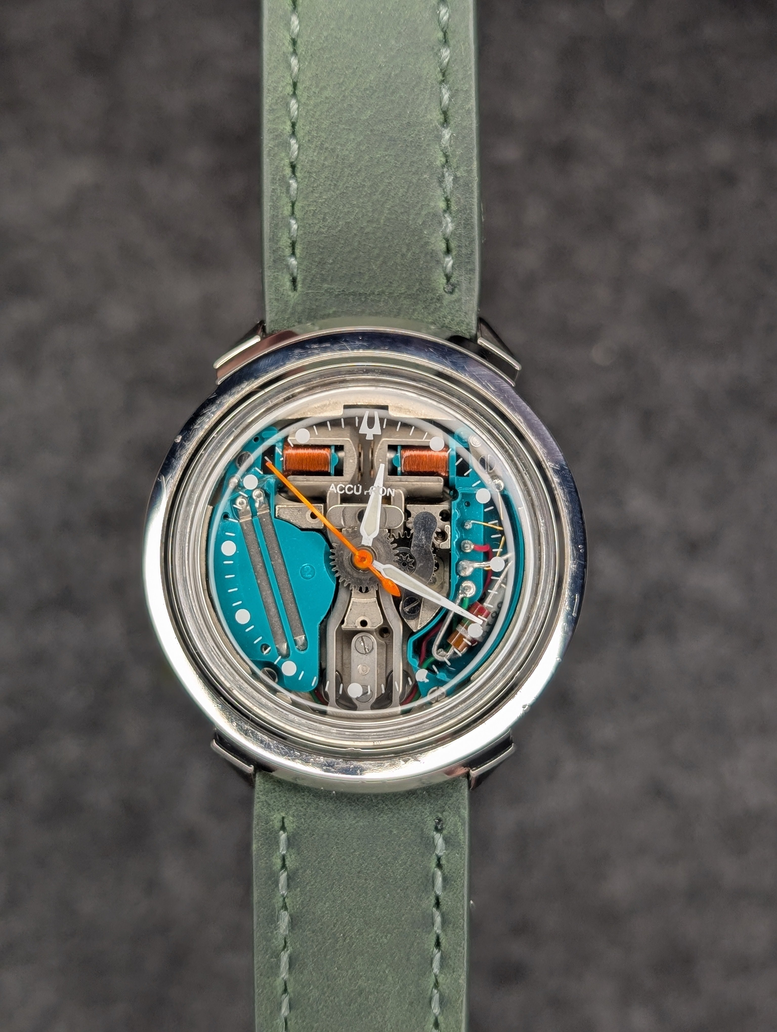 1963 Bulova 214 Accutron Spaceview "C" (Orange Seconds)