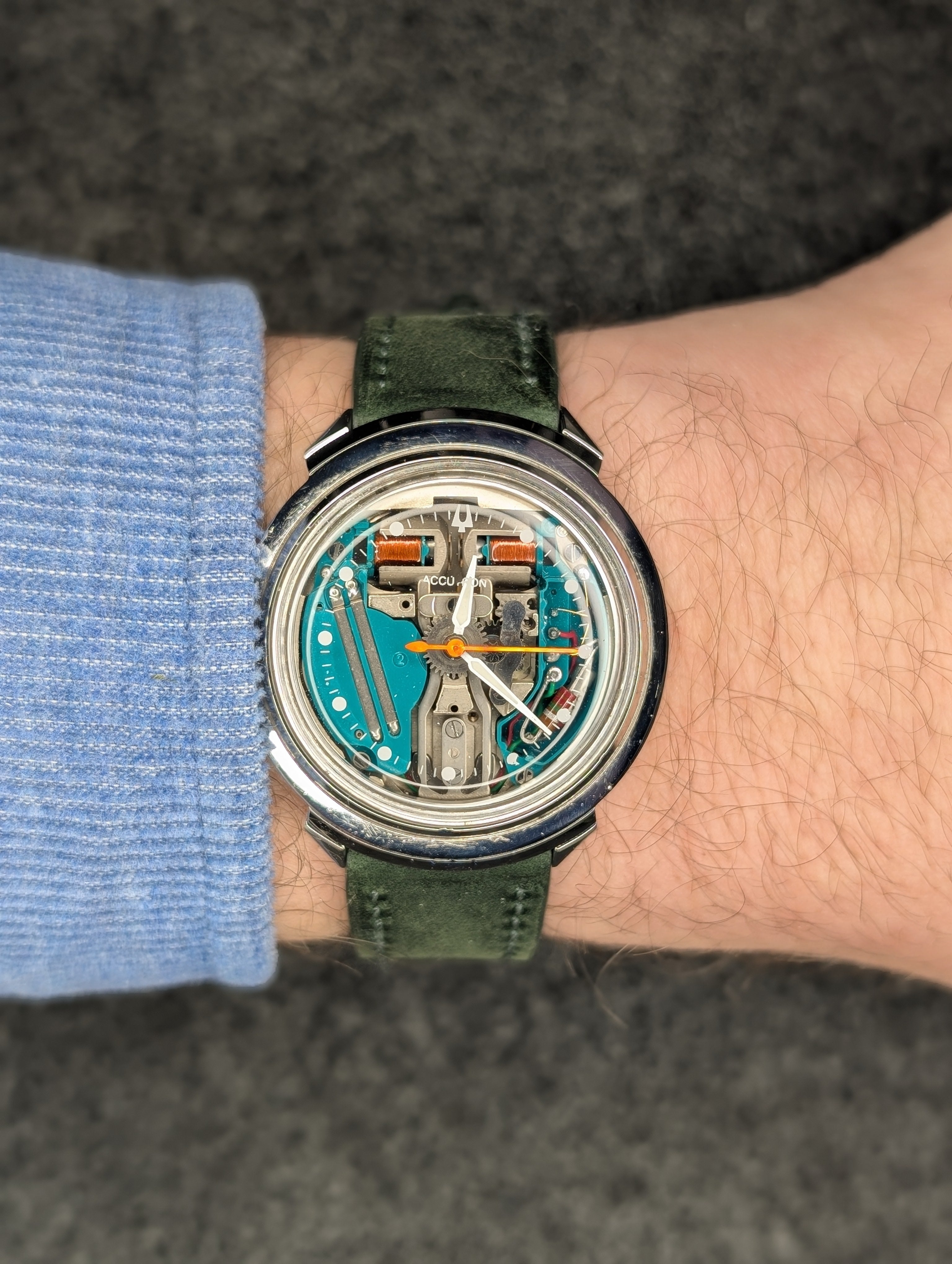 1963 Bulova 214 Accutron Spaceview "C" (Orange Seconds)