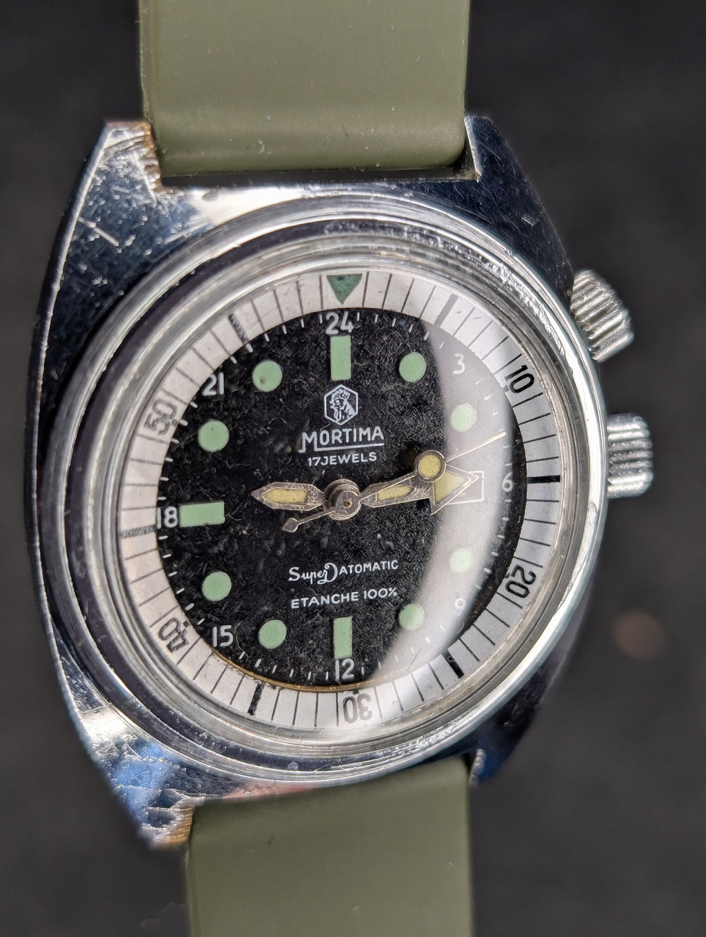 1960's Mortima Super Datomatic 1000 Diver - Manual Wind