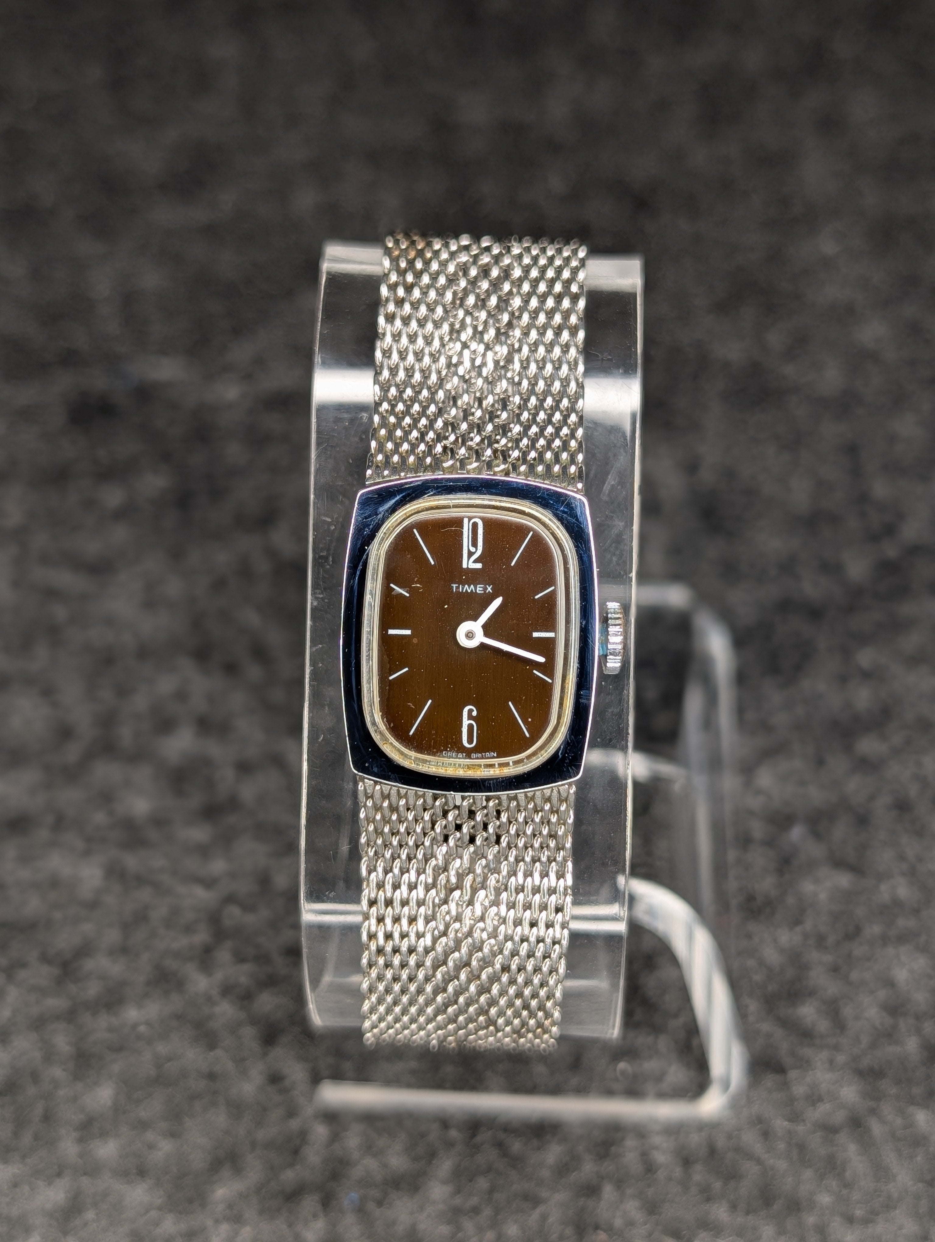 1970's Timex Maroon Dial - Manual Wind