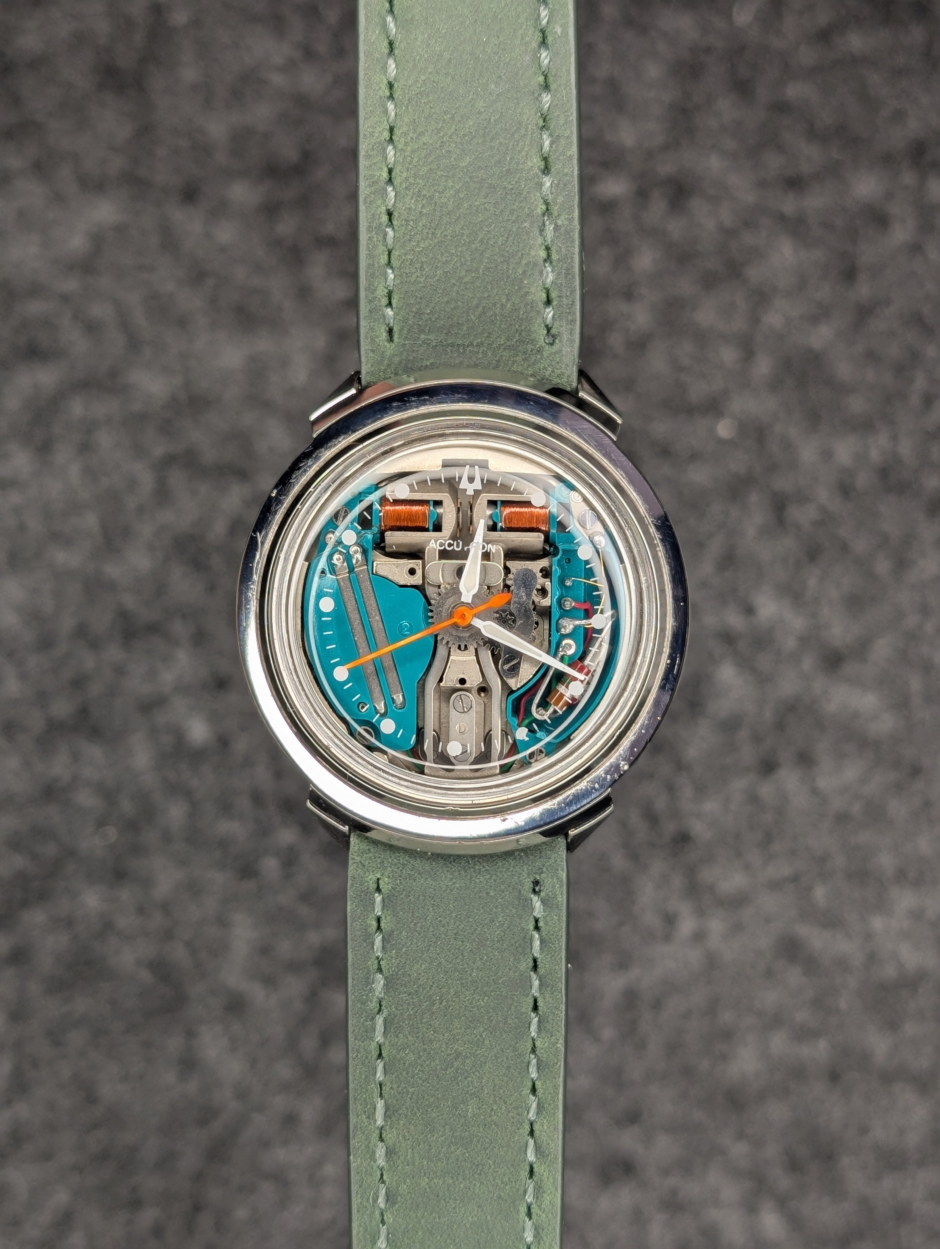 1963 Bulova 214 Accutron Spaceview "C" (Orange Seconds)