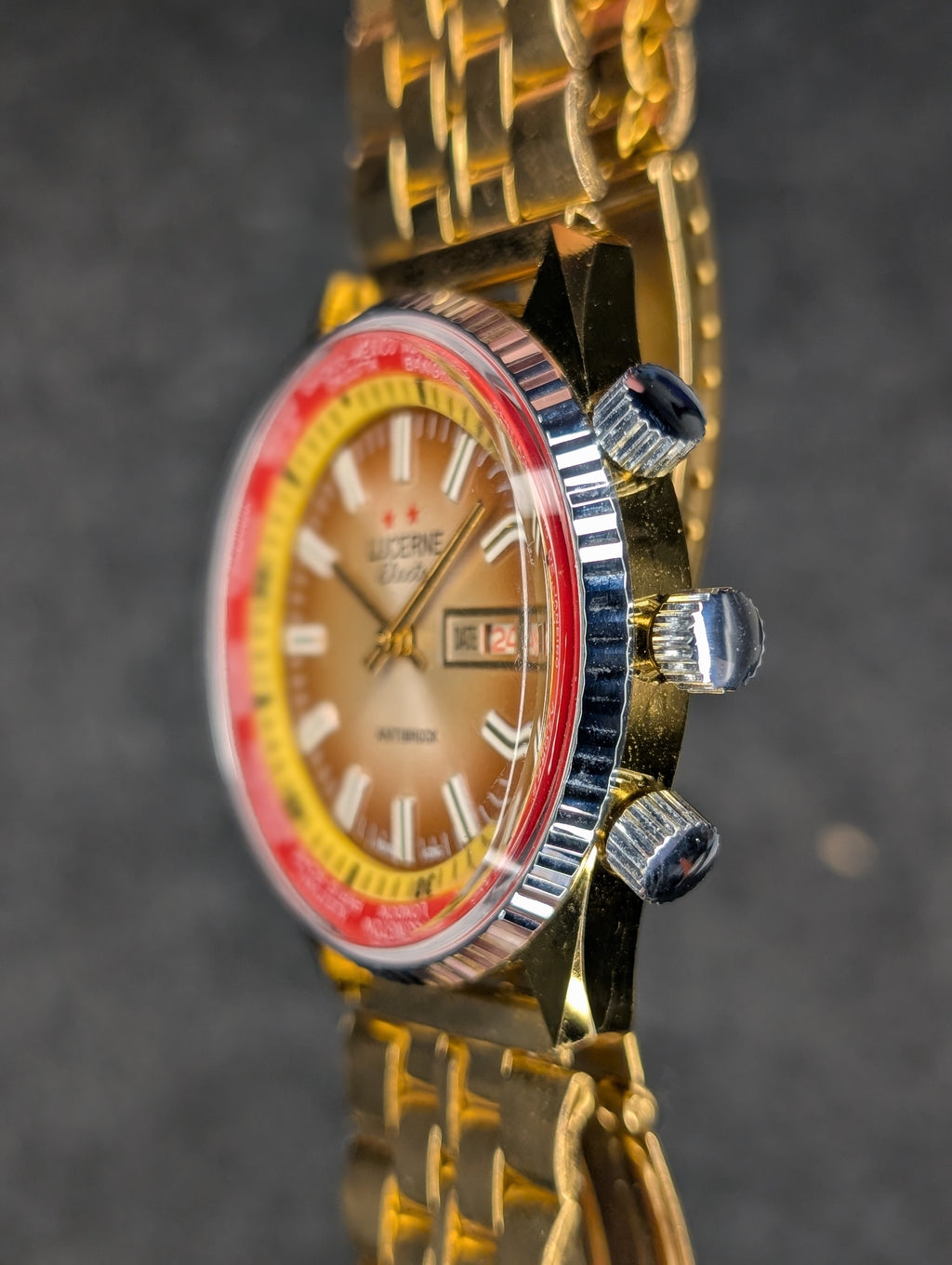 1970's Lucerne Electra World Time - Manual Wind