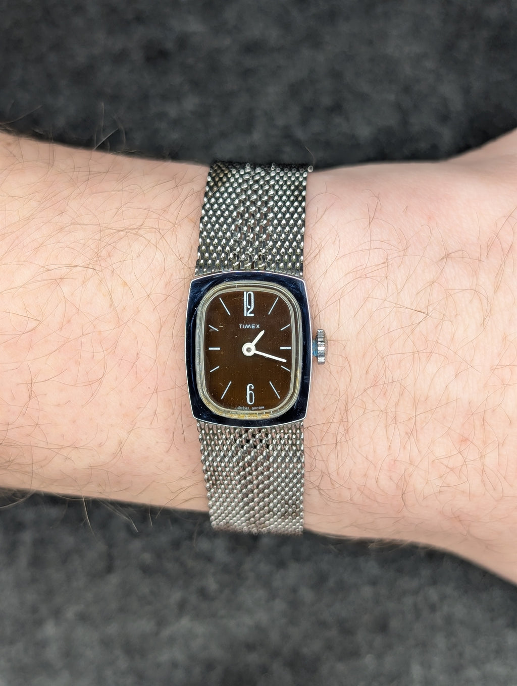 1970's Timex Maroon Dial - Manual Wind