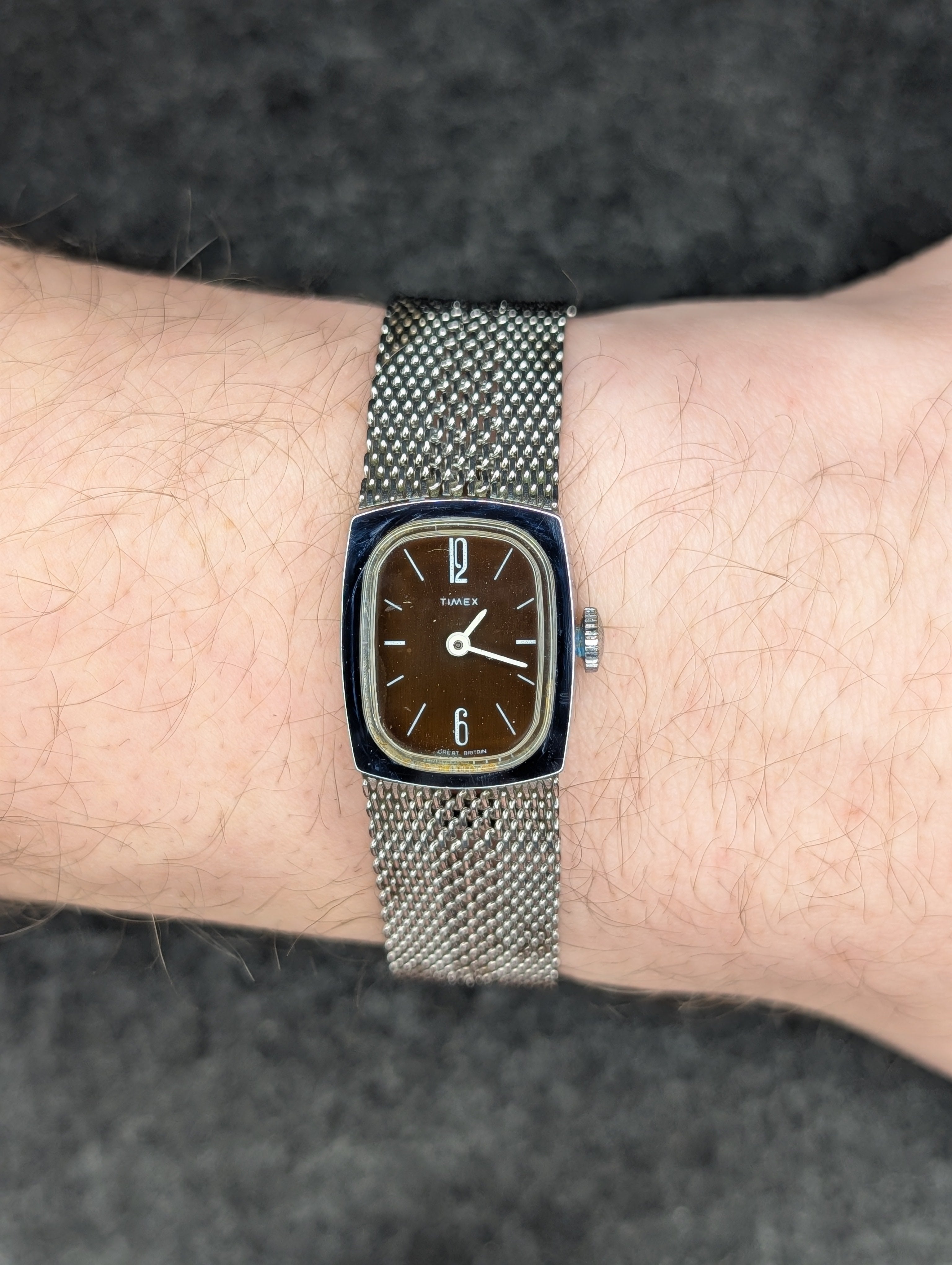 1970's Timex Maroon Dial - Manual Wind