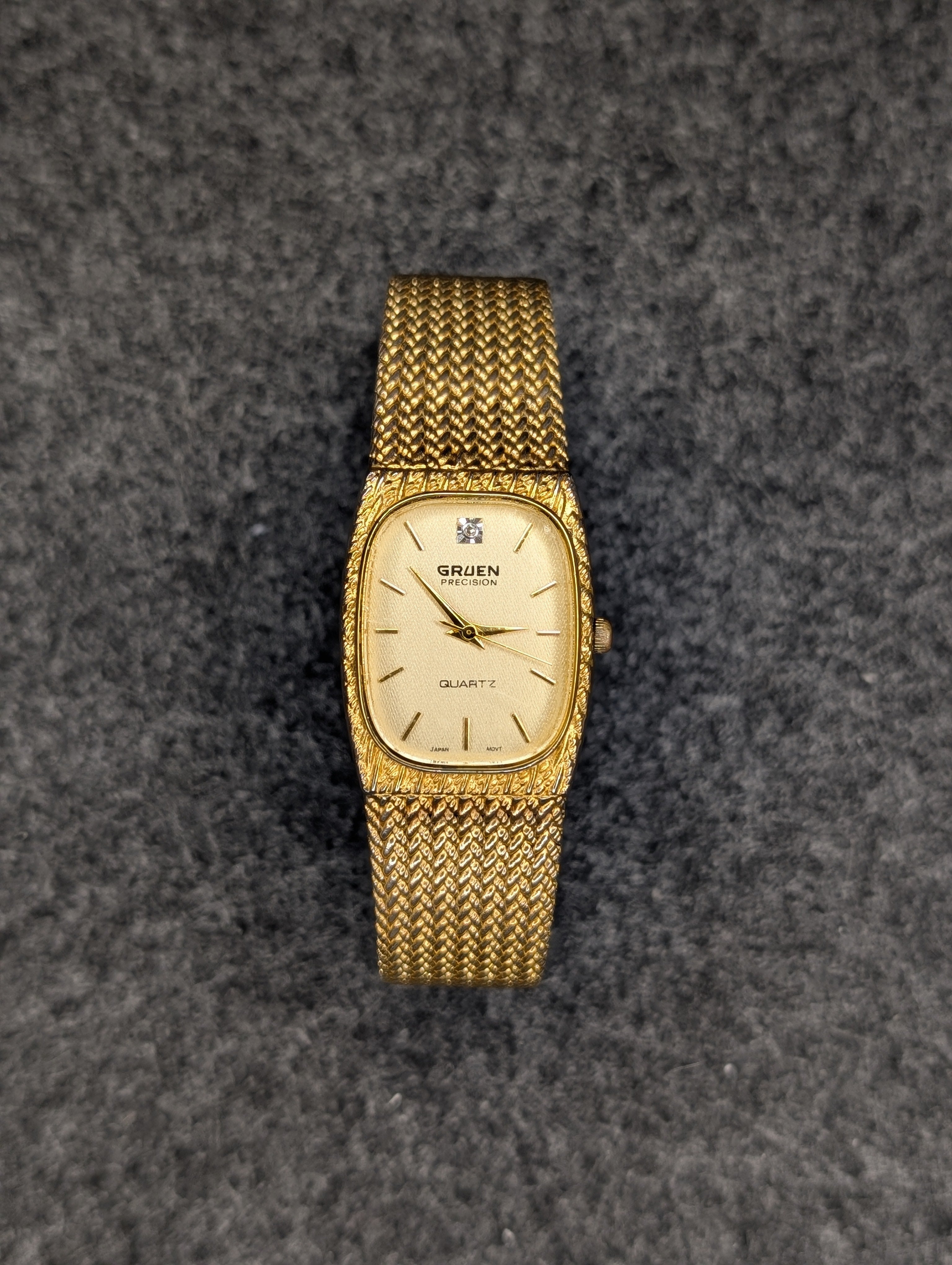 1980's Gruen Precision Integrated Bracelet