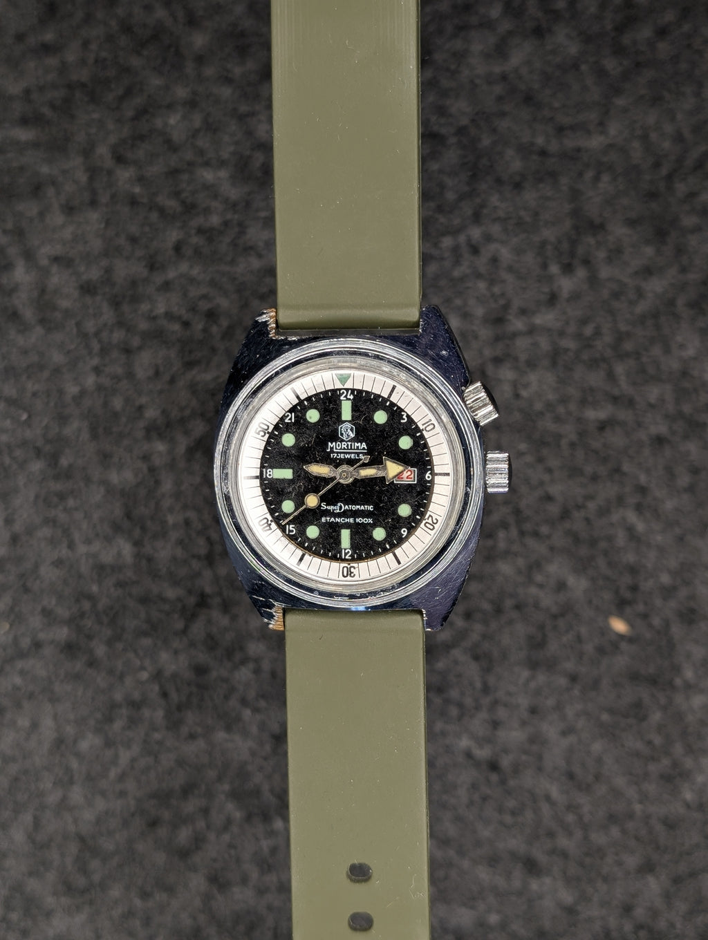 1960's Mortima Super Datomatic 1000 Diver - Manual Wind