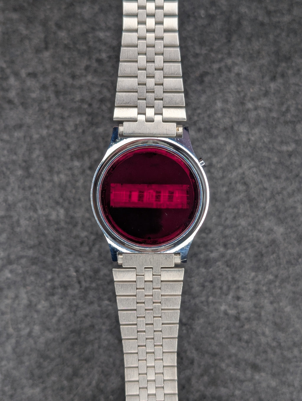 1980's Swiss Red Dial Electric Watch