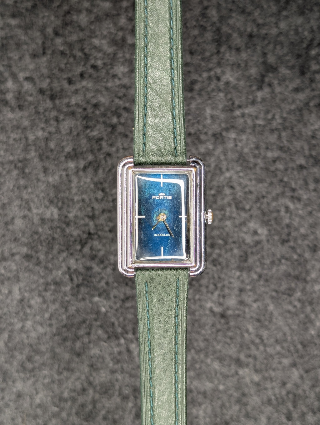1970's Fortis Ocean Blue Tank (Serviced) - Manual Wind