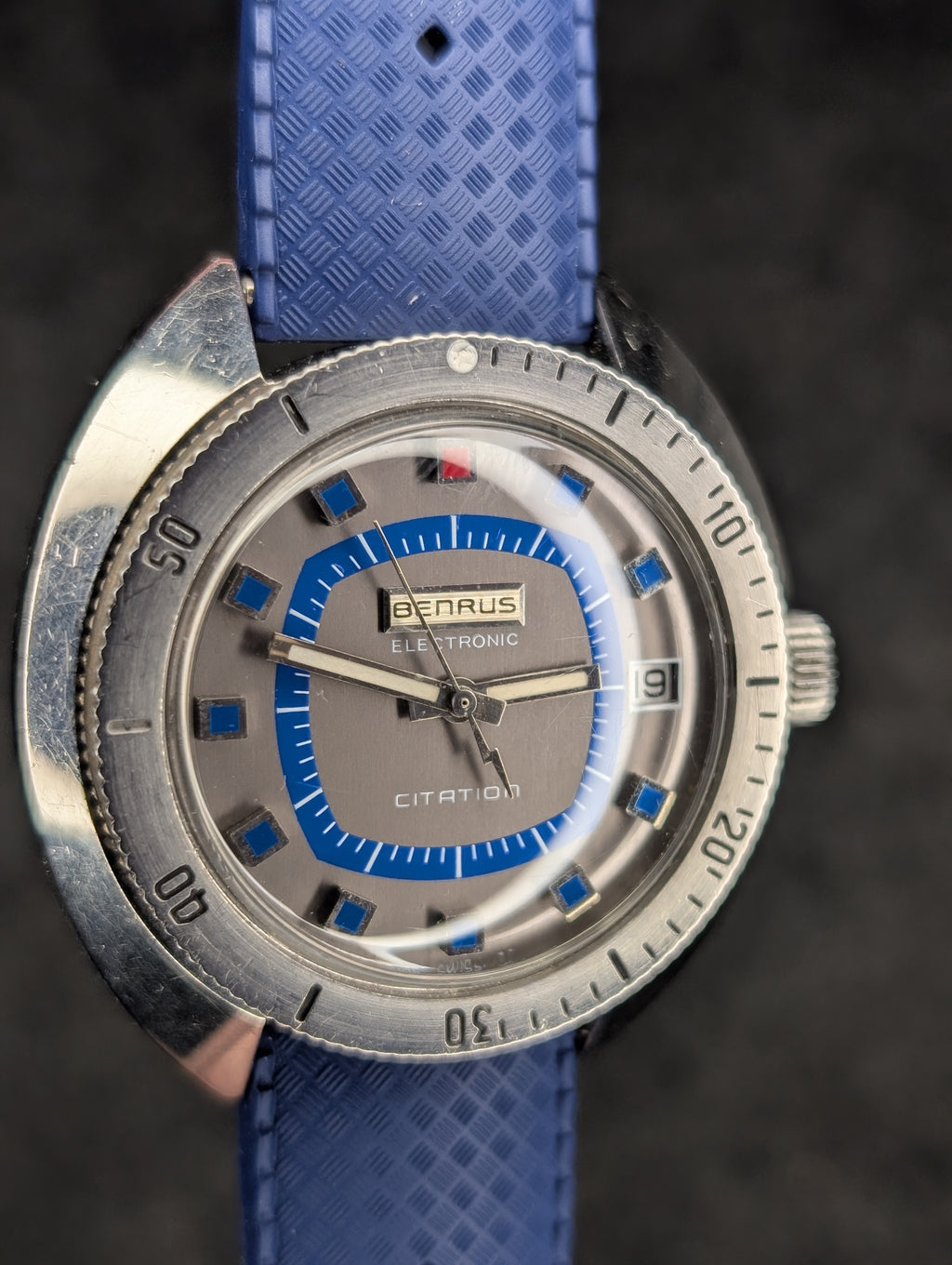 1970's Benrus Citation Diver (Original Band and Original Box) - Electronic