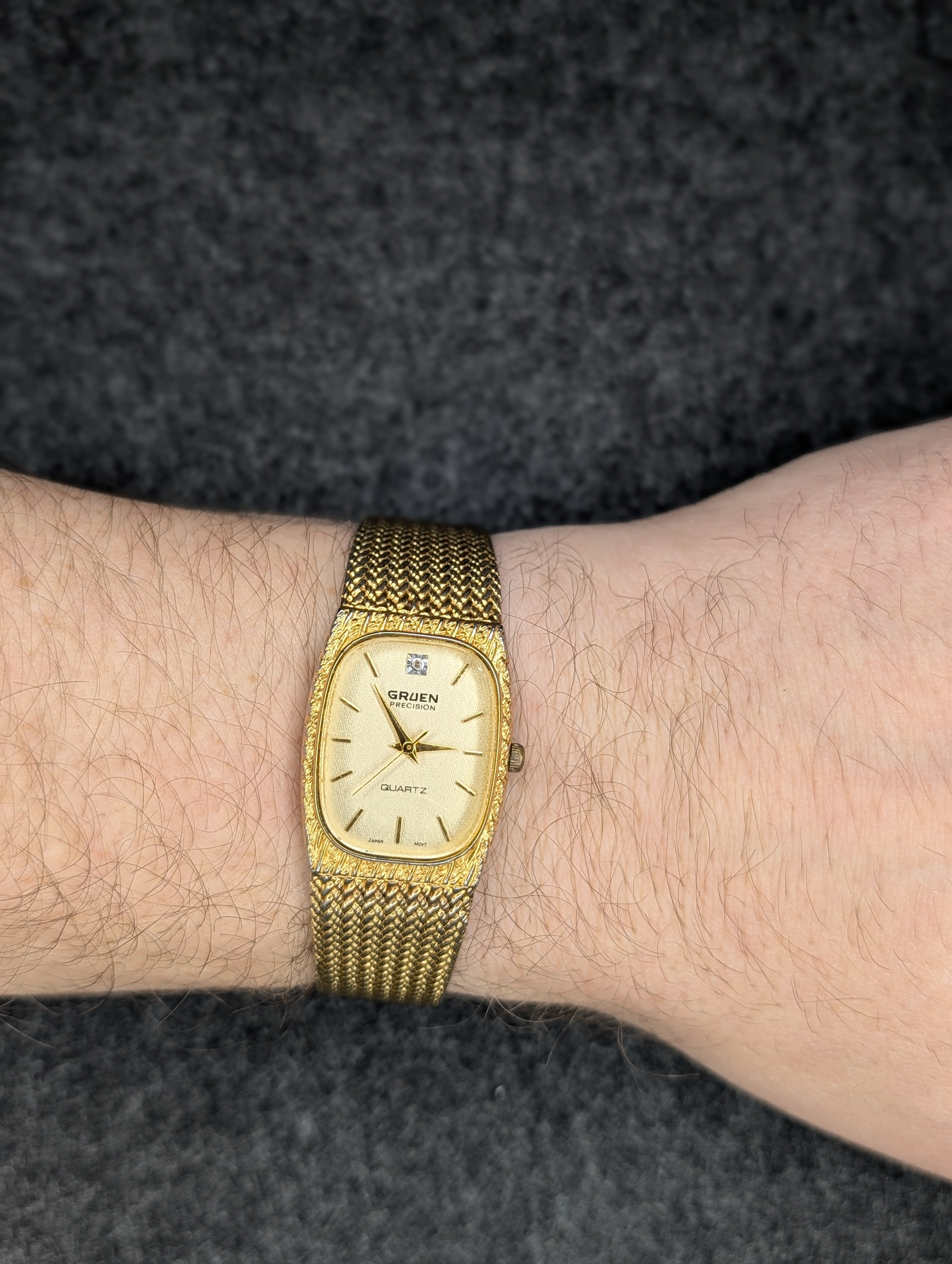 1980's Gruen Precision Integrated Bracelet