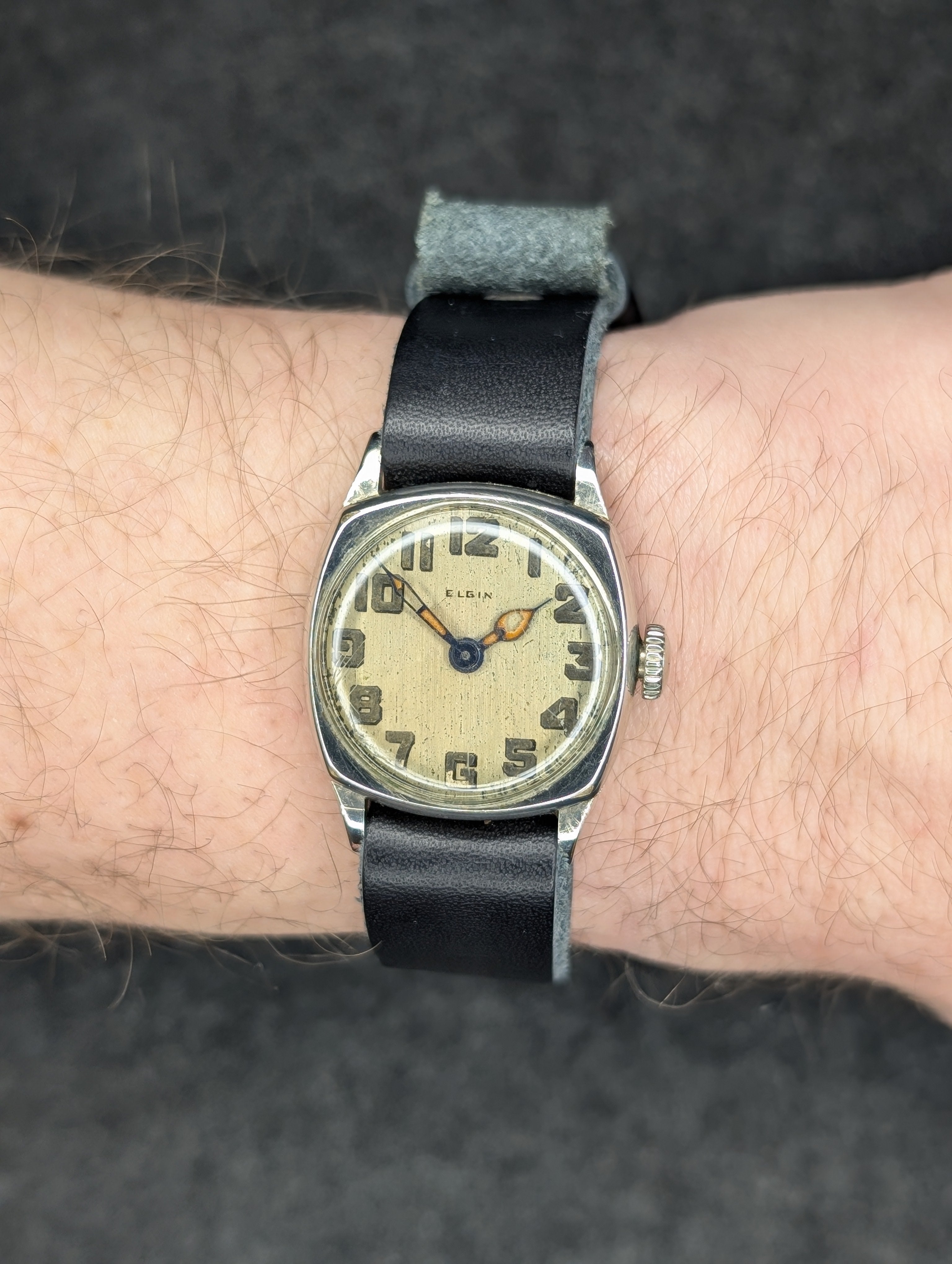 1920's Elgin Cushion Case - Manual Wind
