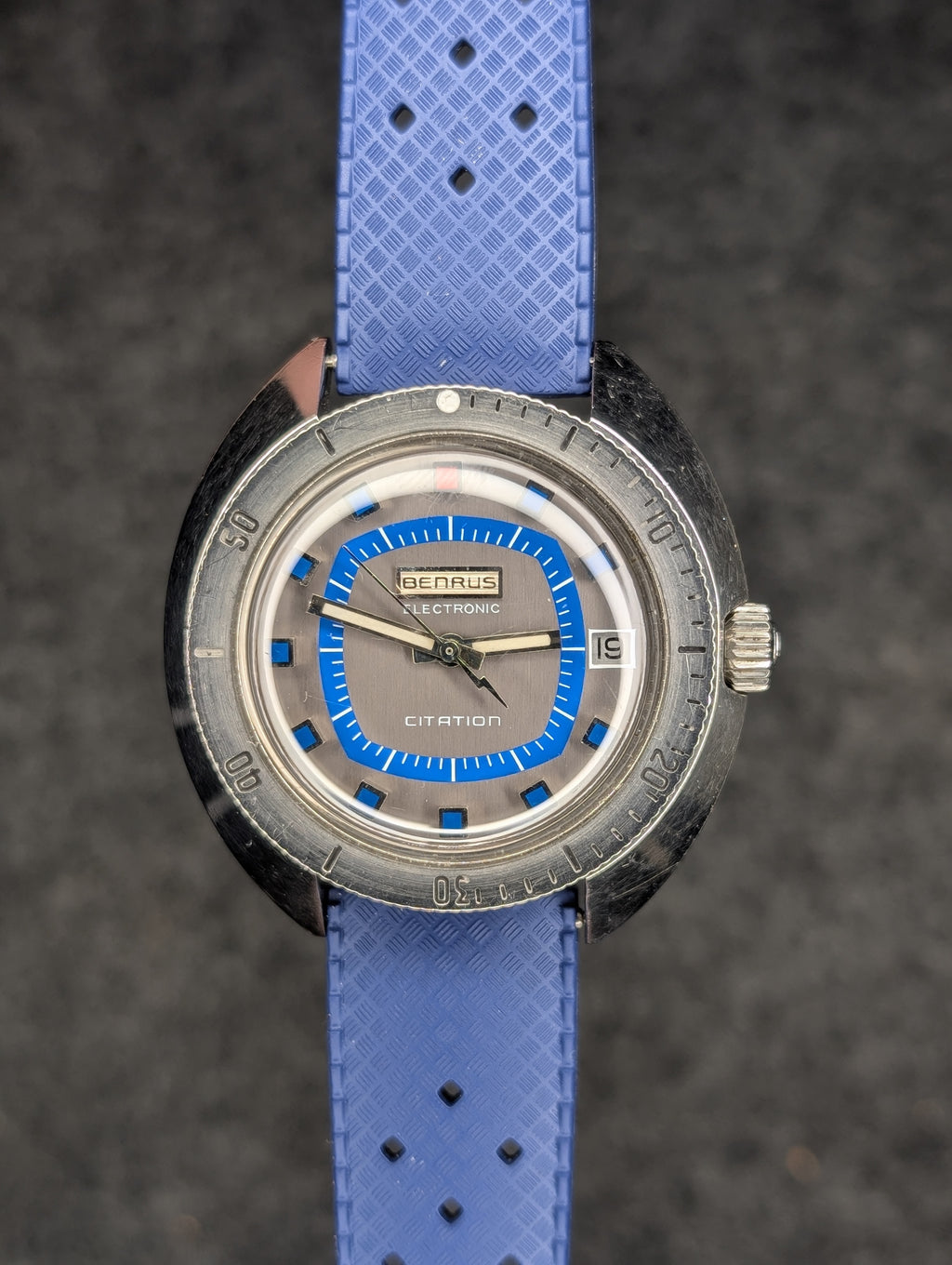 1970's Benrus Citation Diver (Original Band and Original Box) - Electronic