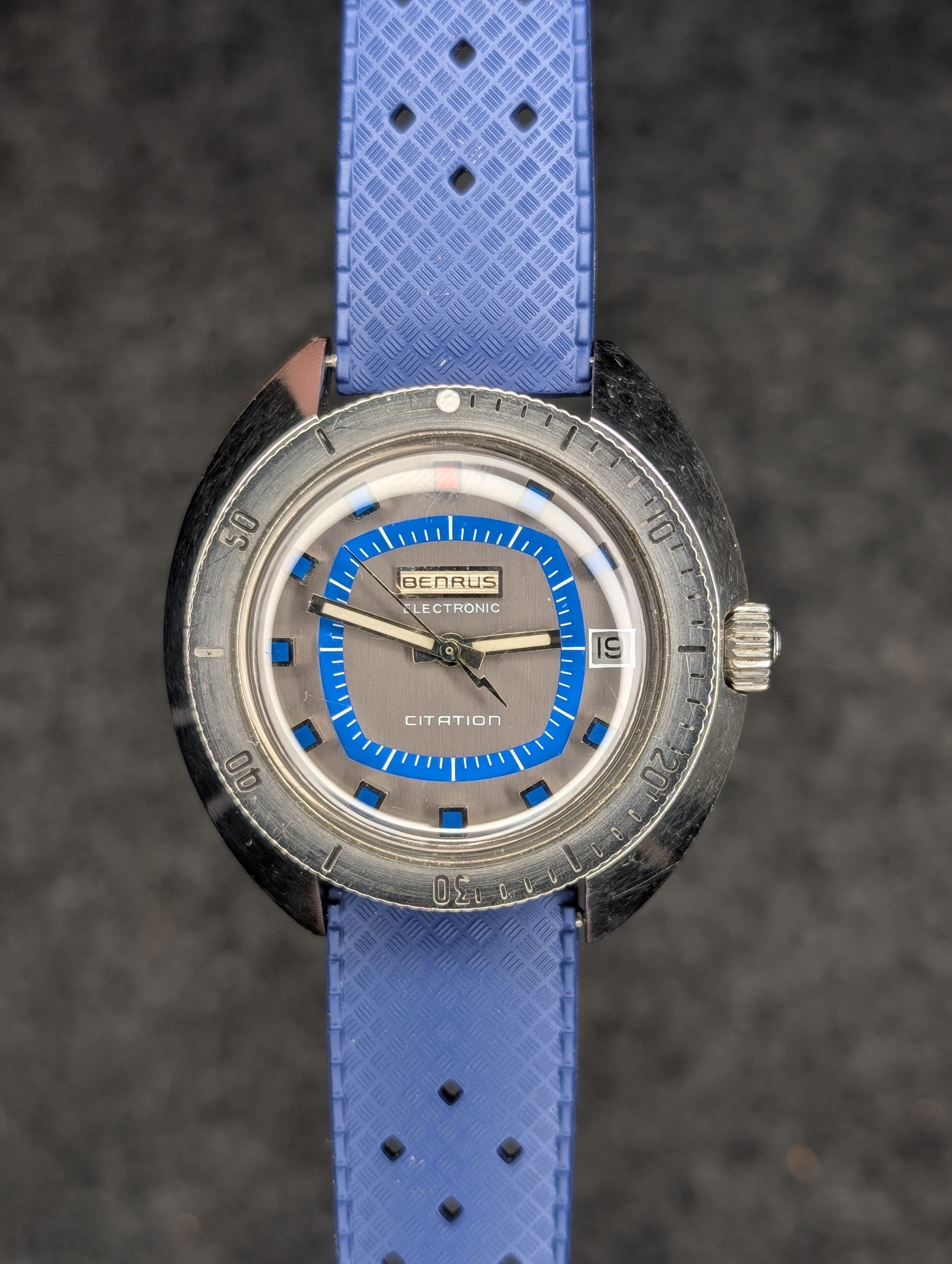 1970's Benrus Citation Diver (Original Band and Original Box) - Electronic